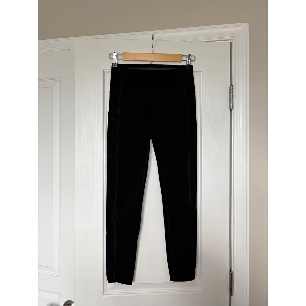 Spanx Every Wear Active Leggings Black High Waisted Side Pockets XS